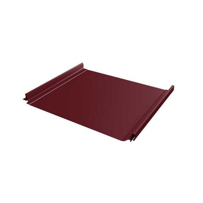 Фальцевая кровля Кликфальц Pro Grand Line 0,5 Velur RAL 3005 Красное Вино - фото №1