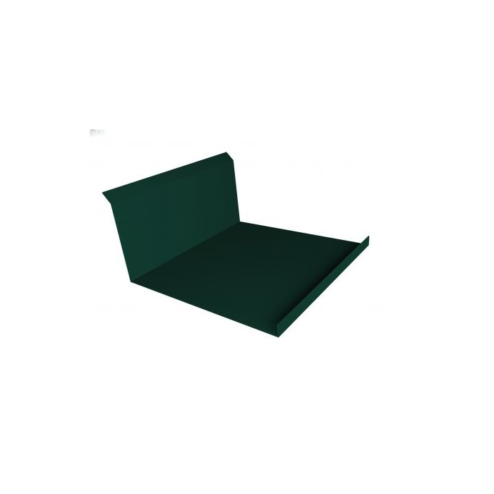 Планка примыкания нижняя 20х122х260х15 0,45 Drap ST RAL 6005 зеленый мох - фото №1