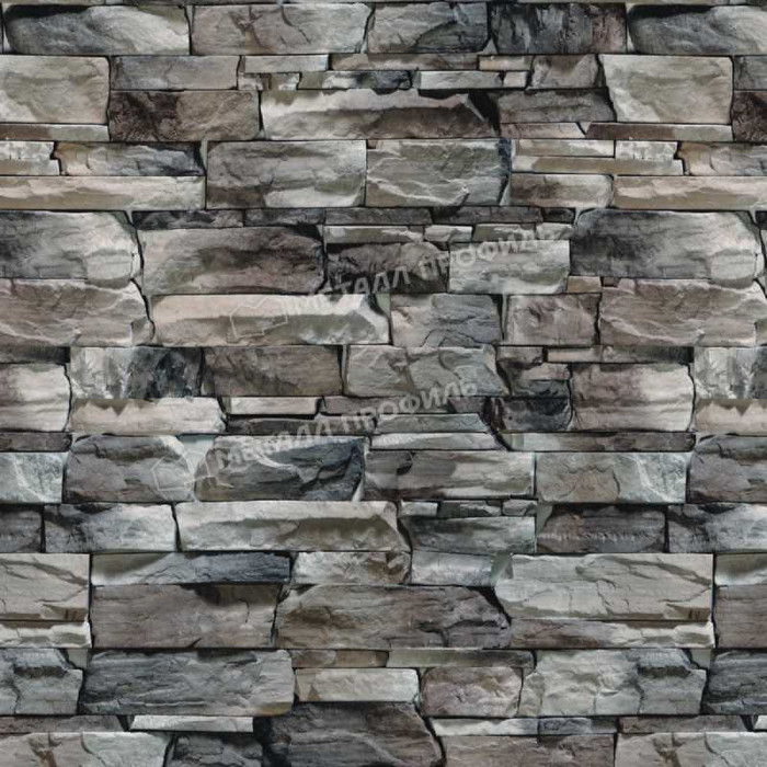 Планка карнизного свеса сложная 185х50х2000 (ECOSTEEL-01-БелыйКамень-0.5) - фото №1