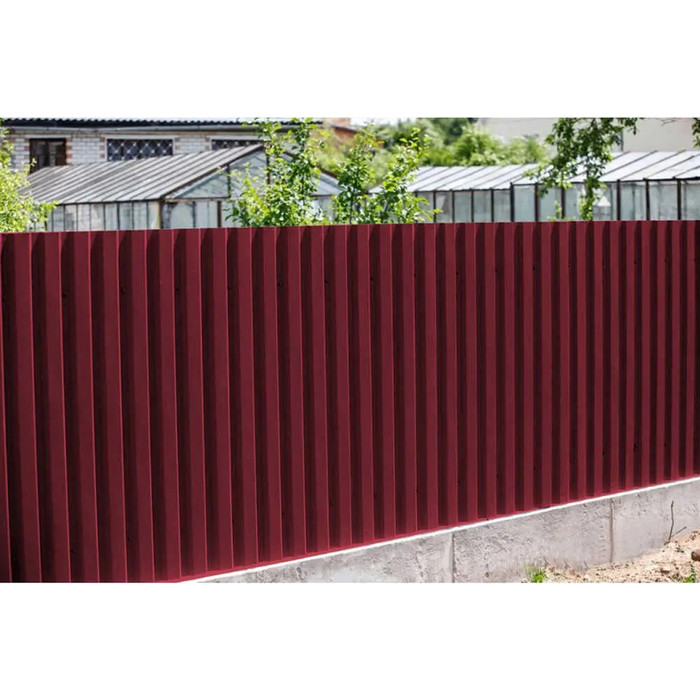 Профлист Grand Line С20А GreenCoat Pural BT, matt 0.5 мм RR 29 Красные - фото №4